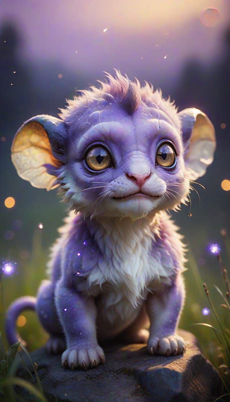 Enchanted Twilight Feline in Ethereal Glow