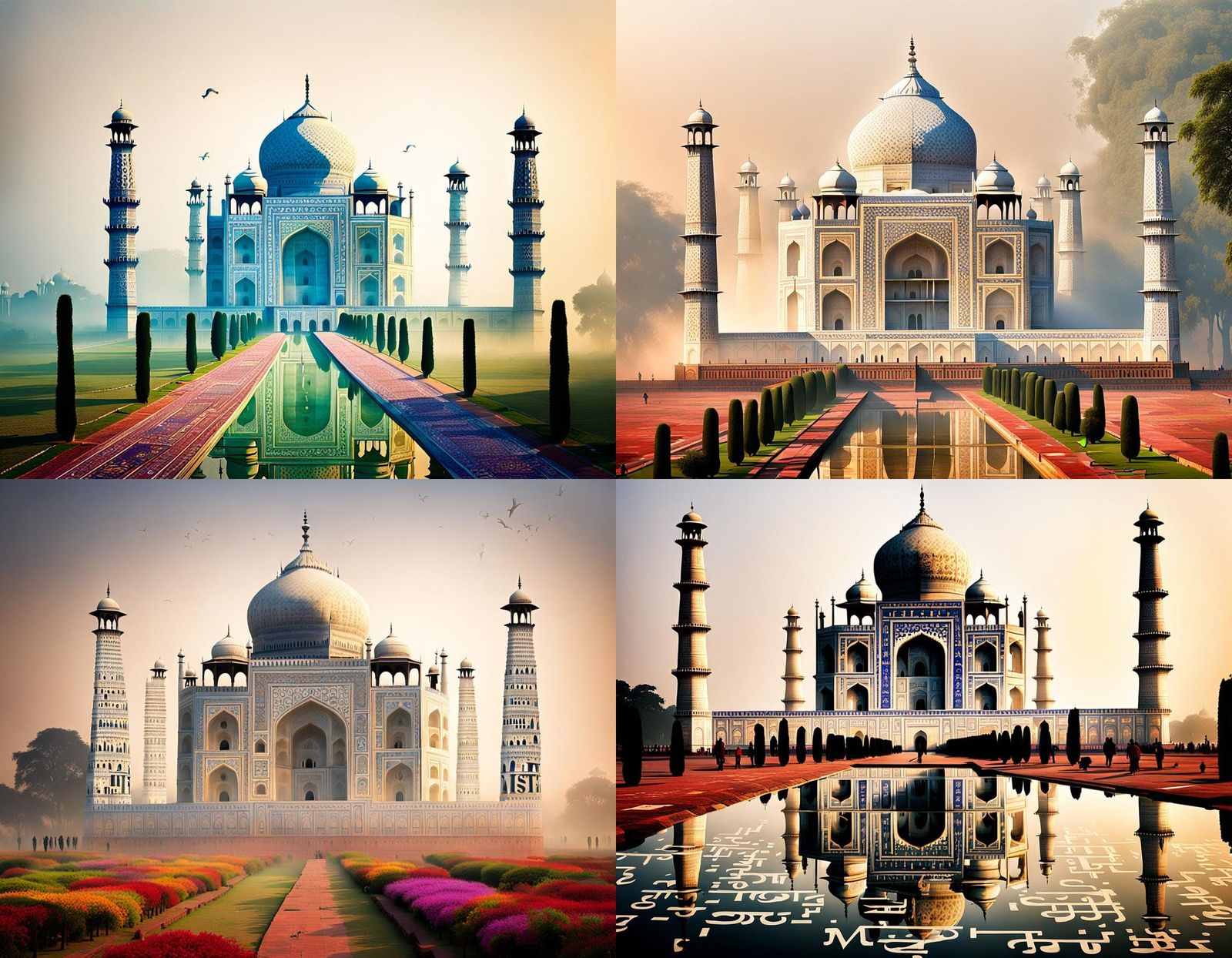 Whimsical Taj Mahal Made of Words