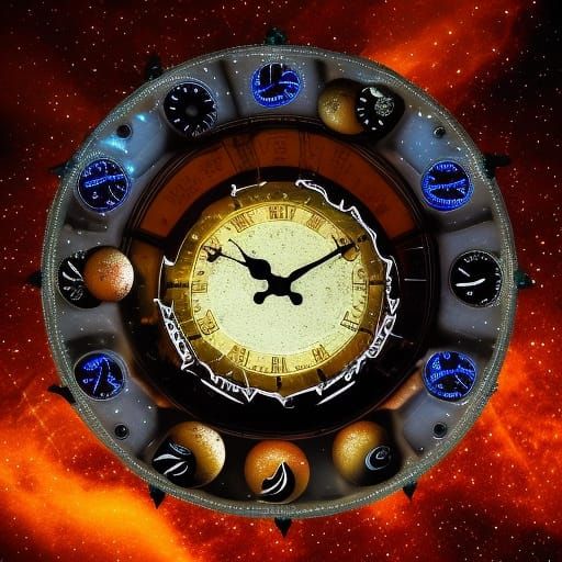 Mechanical Stars in Hourglass, Outer Space