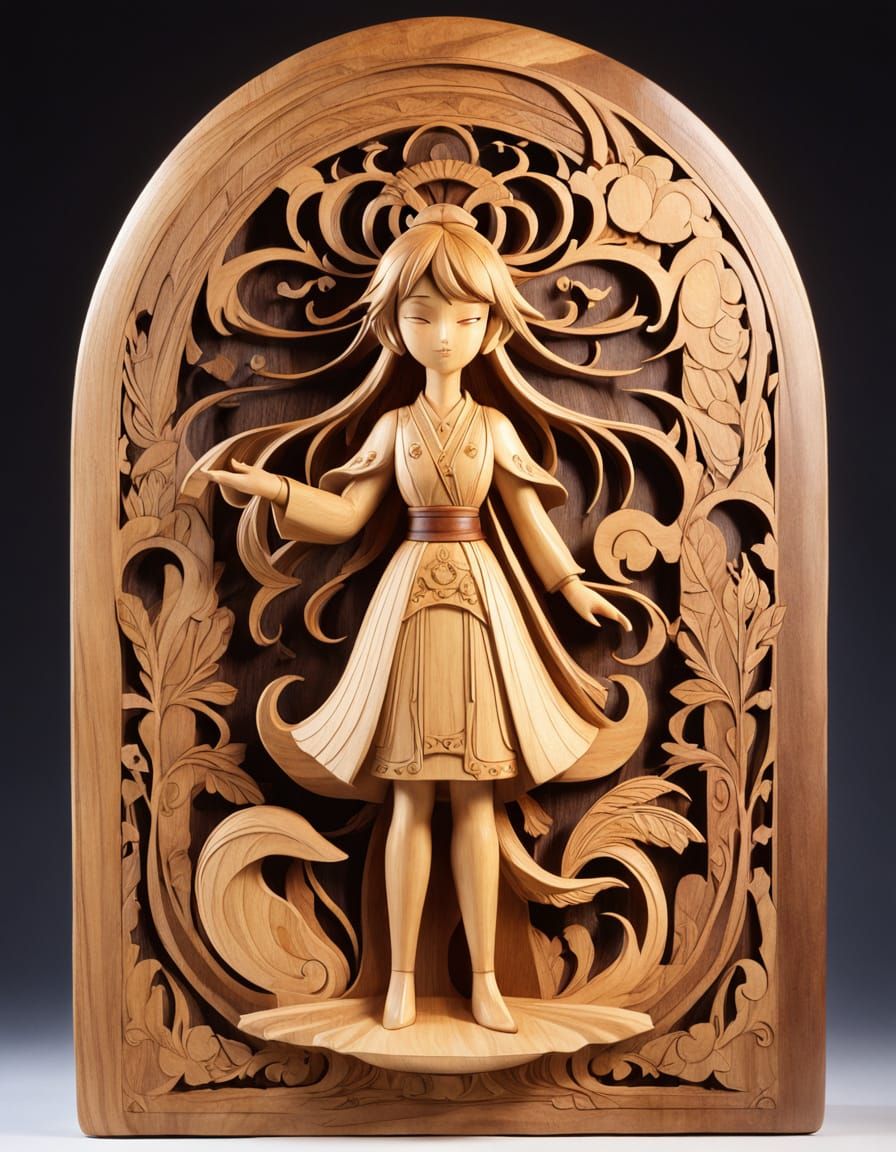 wooden figure, wood carving, made of wood