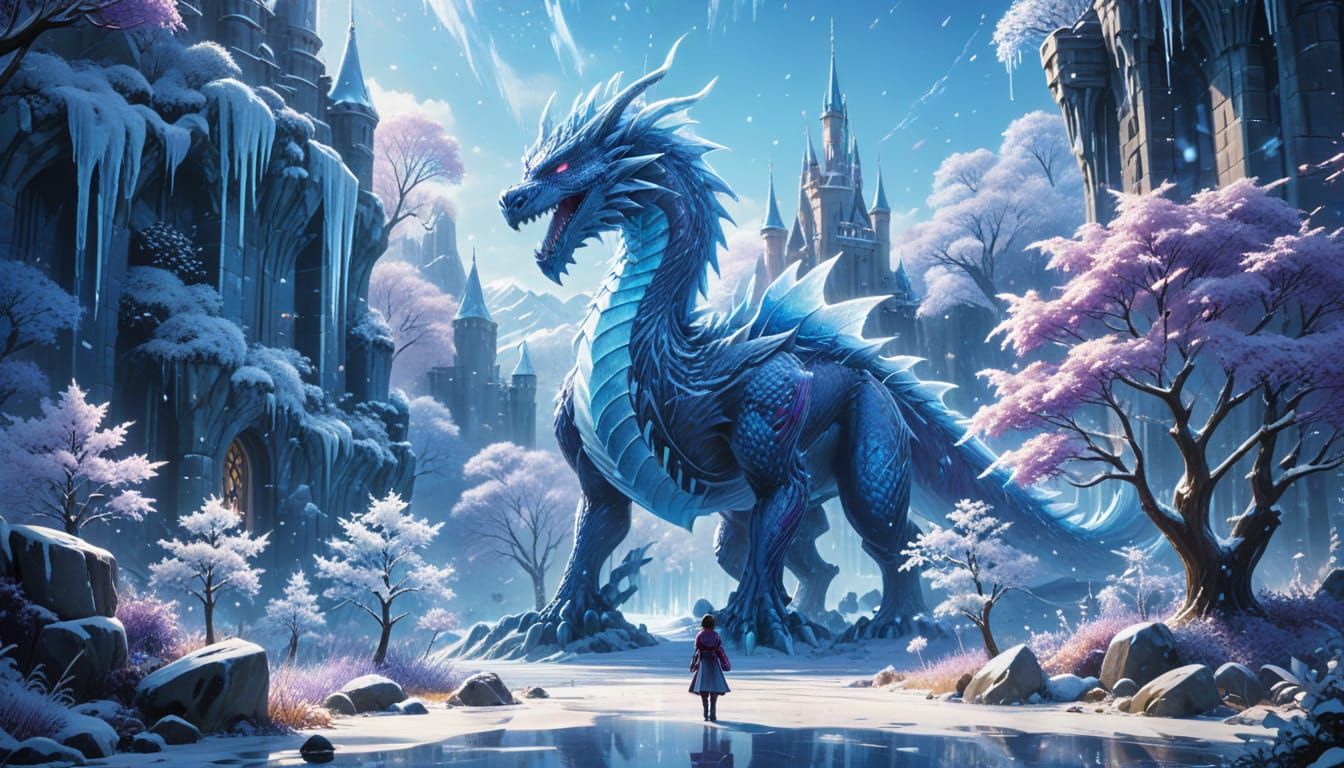 Ice Crystal Castle Shines in Winter Wonderland