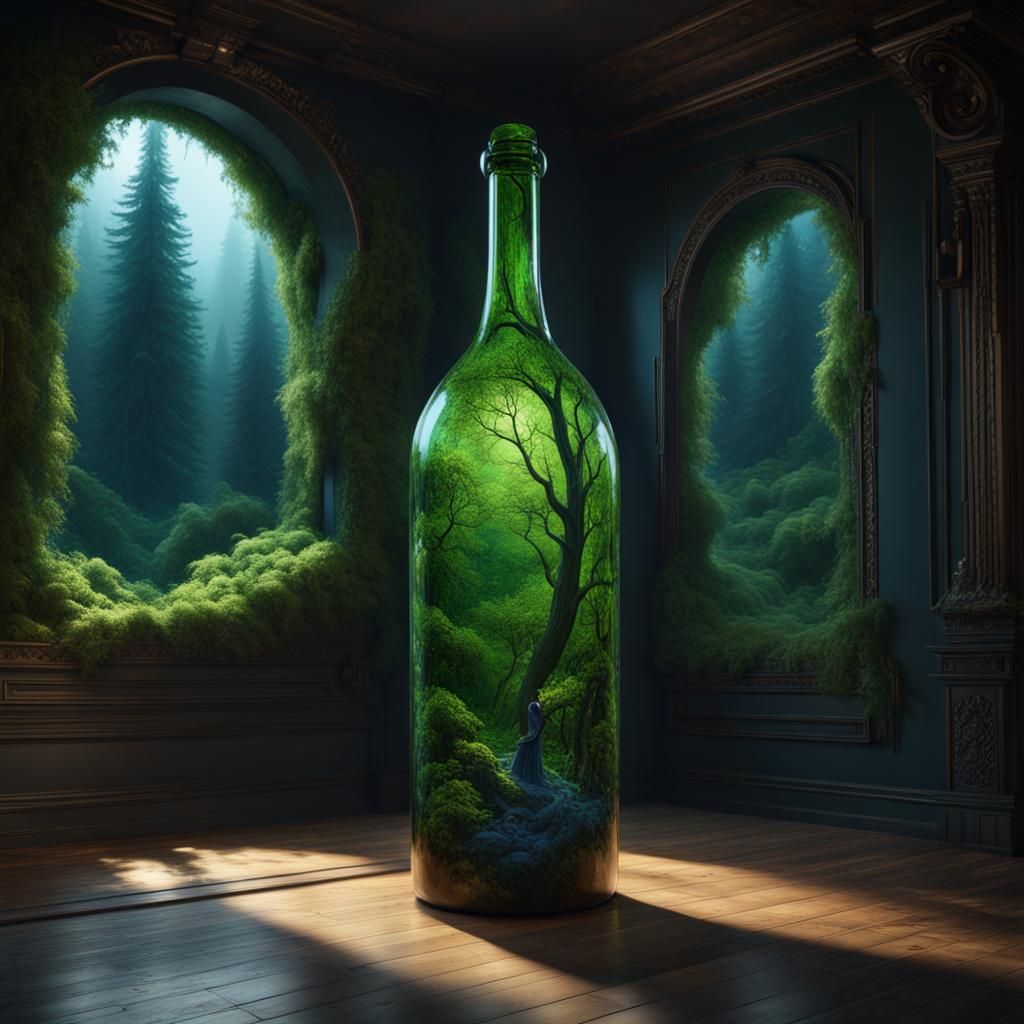 Forest in a Wine Bottle: Fantastical Concept Art