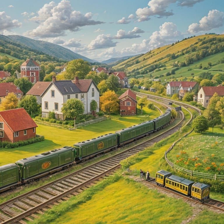 AI Generated Miniature Trains