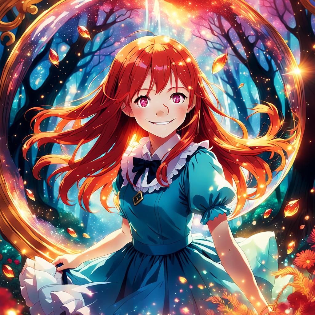 Alice Through the Looking Glass: Vibrant Anime Art