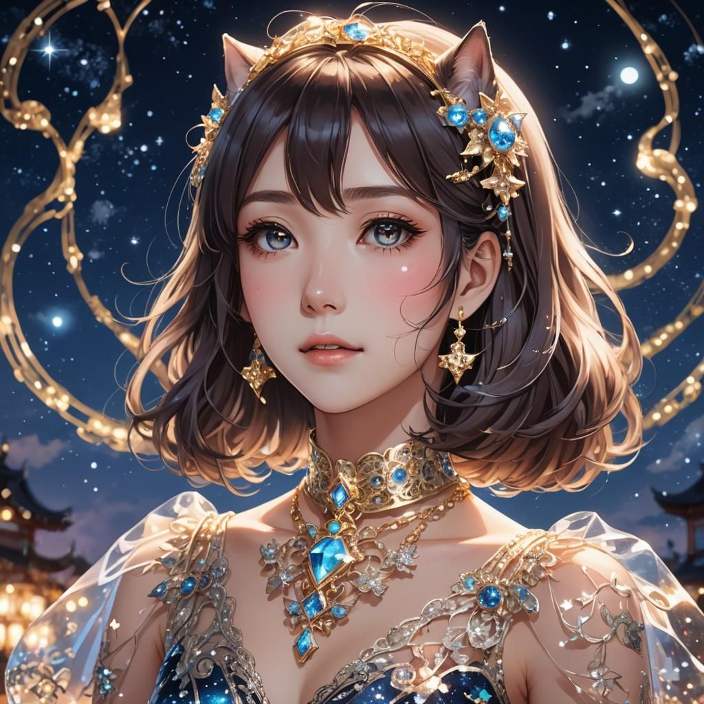 Anime Portrait: Lady in Dog Dress