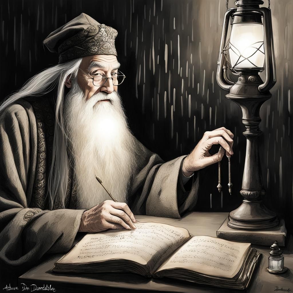 AI Generated Happiness Quote from Albus Dumbledore