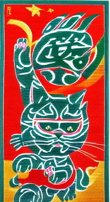 Hand painted Zhaocai Mao cat