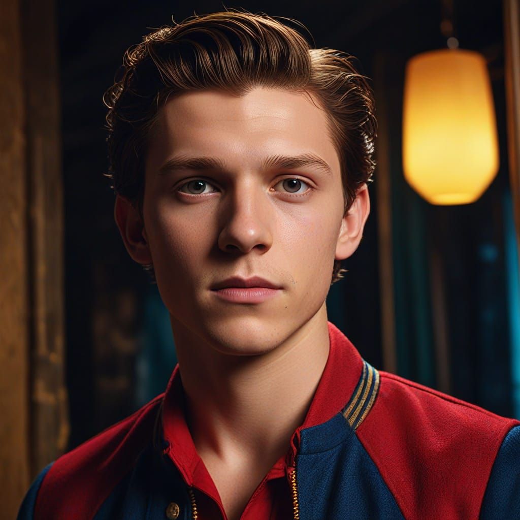 Tom Holland as Gaston's Son in Pop Art Style