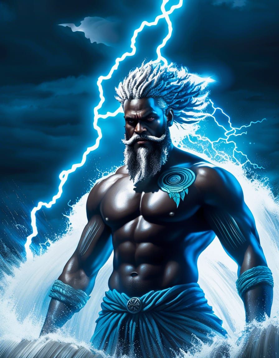 Melanesian Storm God of Thunder and Sea