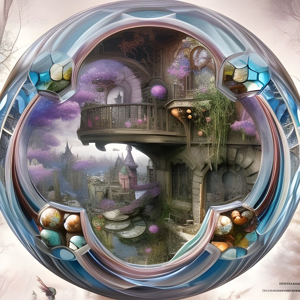 Fairytale Village on Glass Bridges in Borderland Fantasy