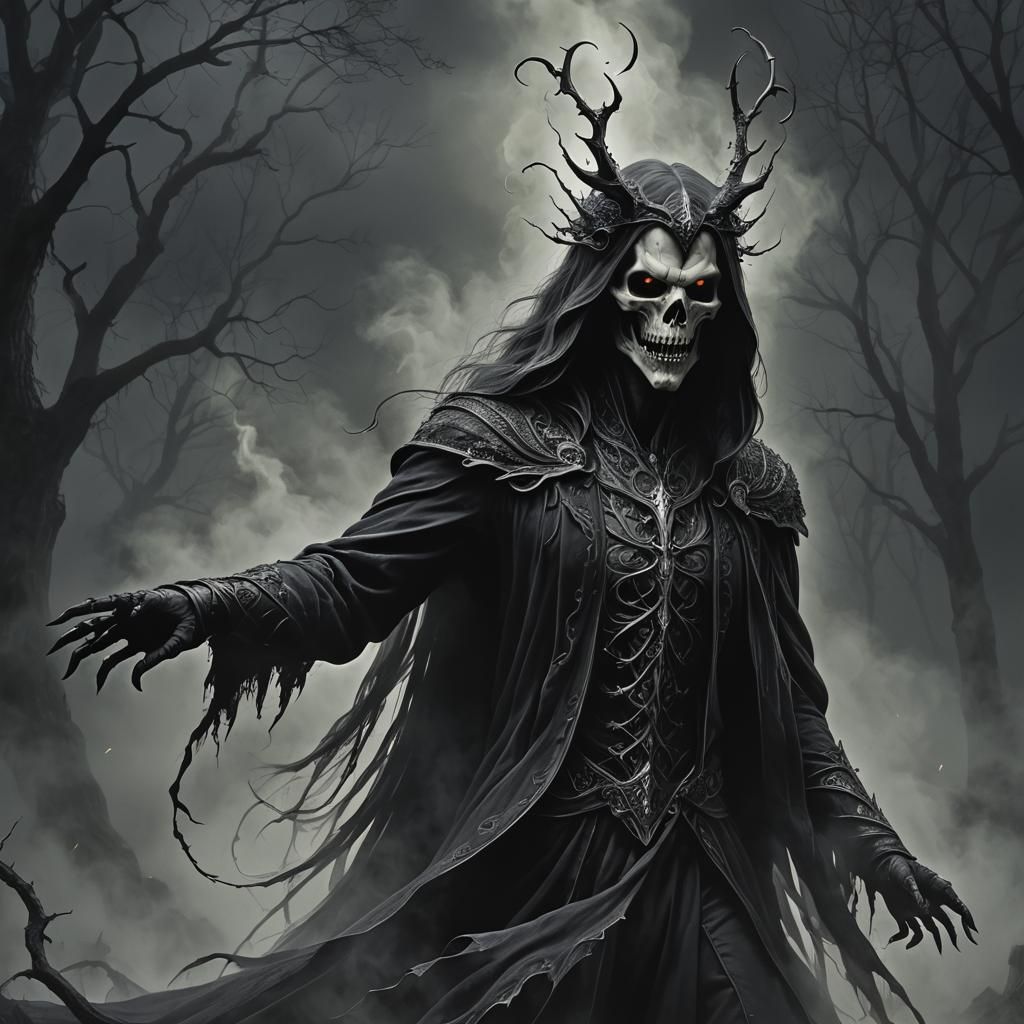 Ethereal Banshee Wraith in Smoky Darkness