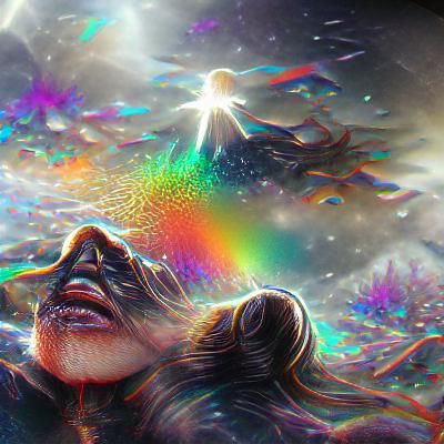 Cosmic Rainbows in Astral Mixed Media