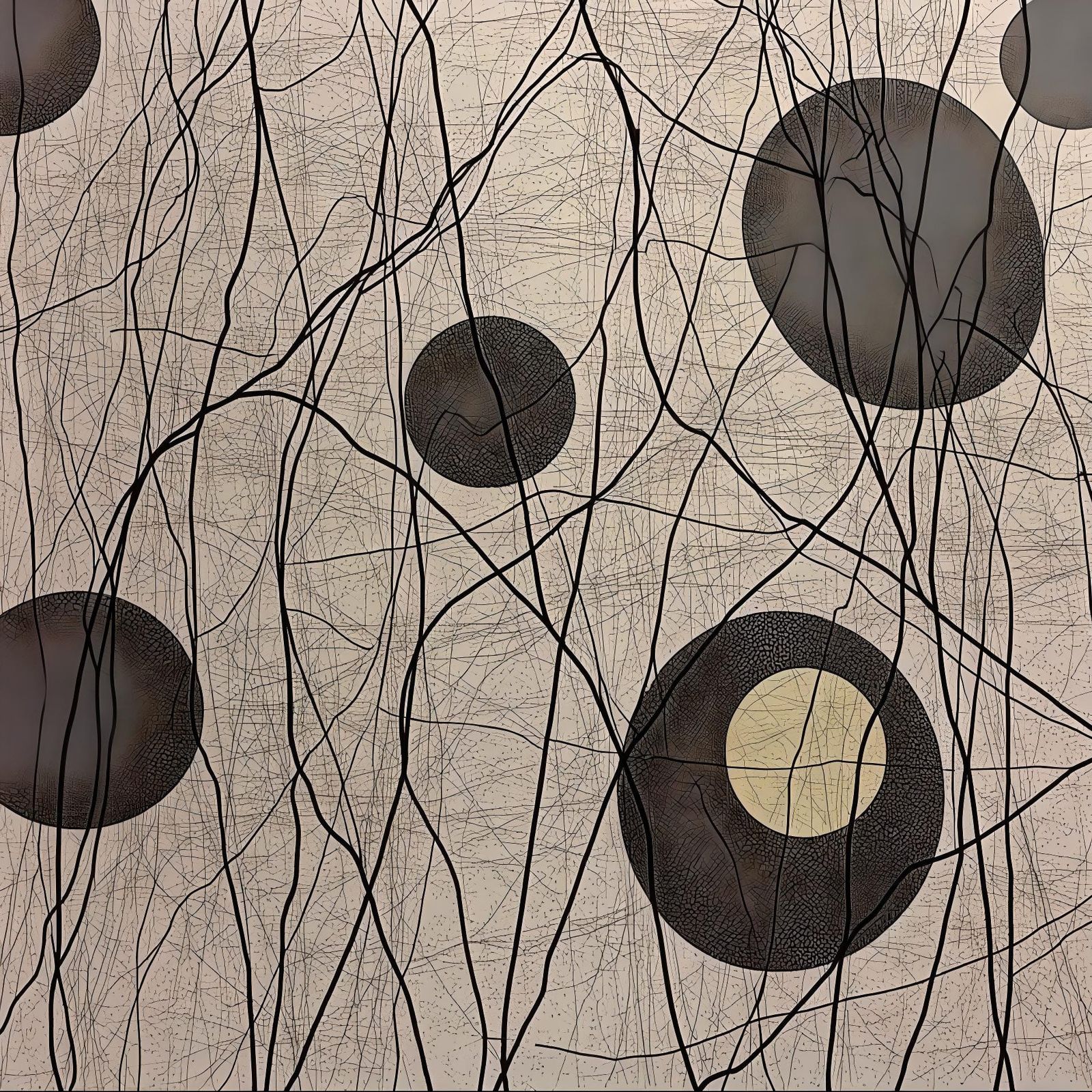 Abstract Composition in Coffee Tones