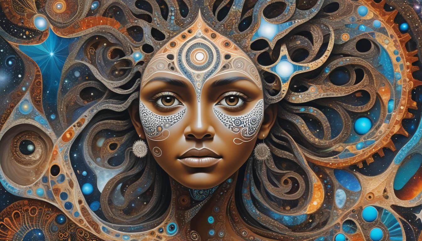 Mother of Creation in Fractal Aboriginal Art