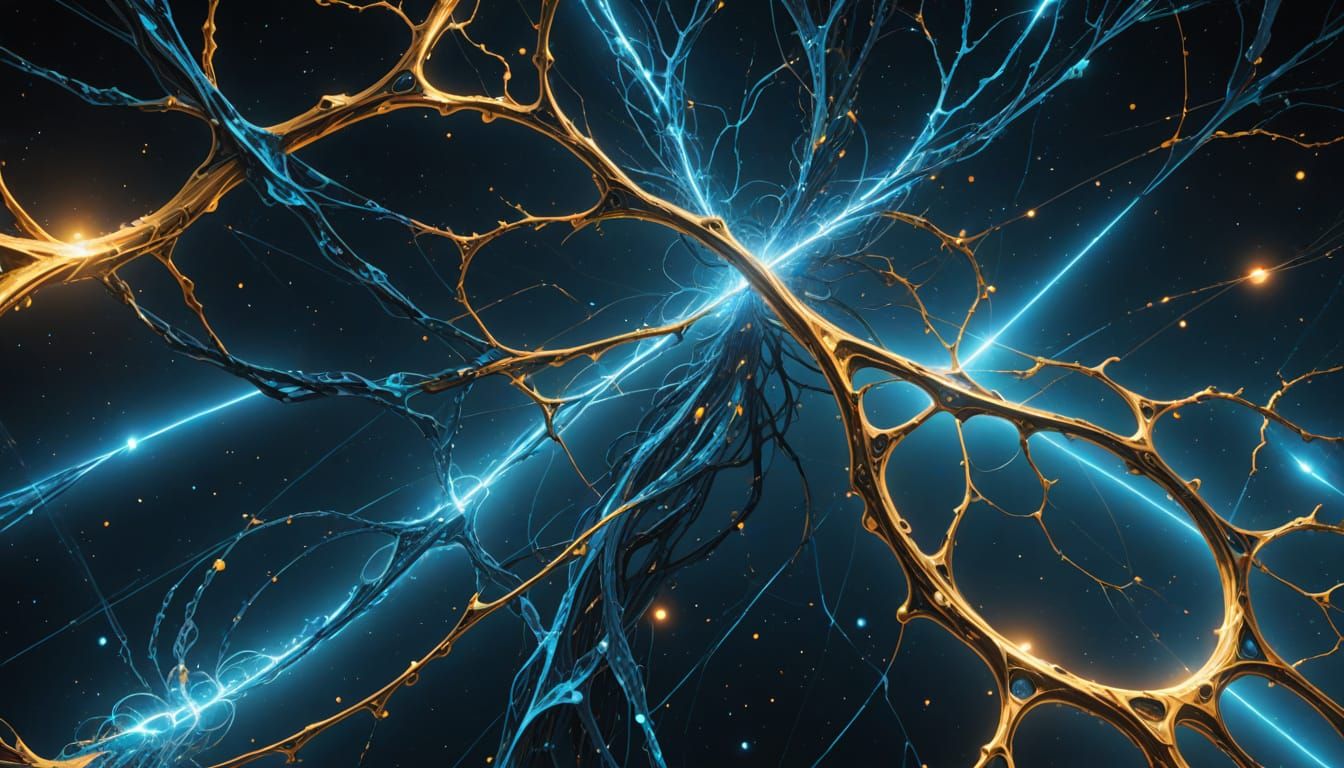 Cosmic Binary System of Zero and One in Digital Painting