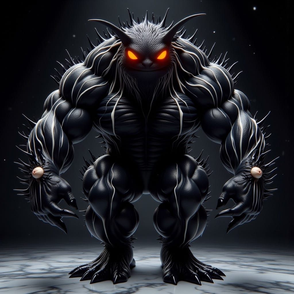 Fabric Vampire with Tattoos and Gold Jewelry