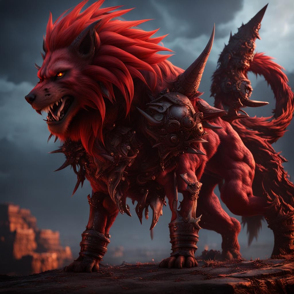 Demonic Red XIII: Fantasy Concept Art