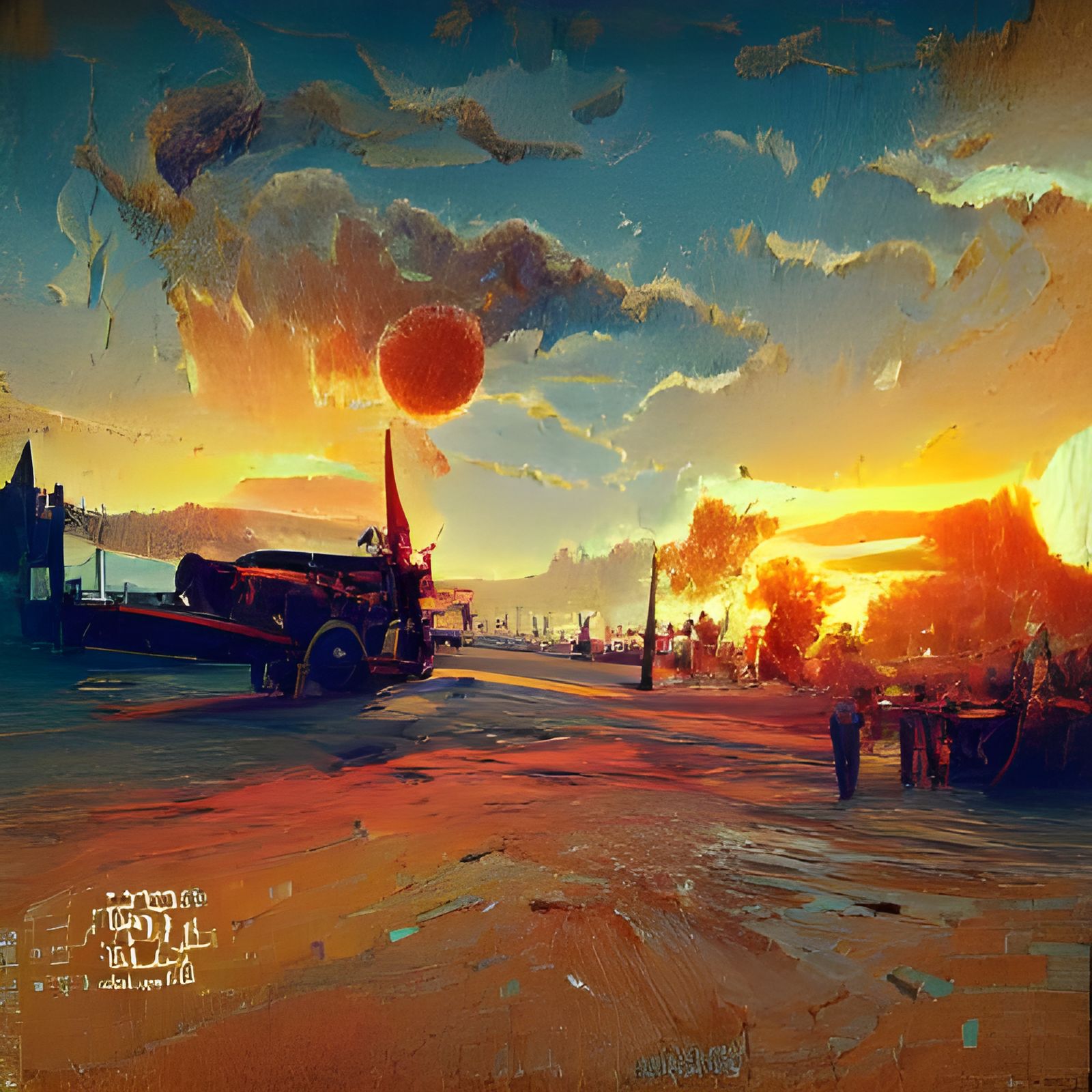 Vintage Dye-Transfer Sunset in 8K Resolution