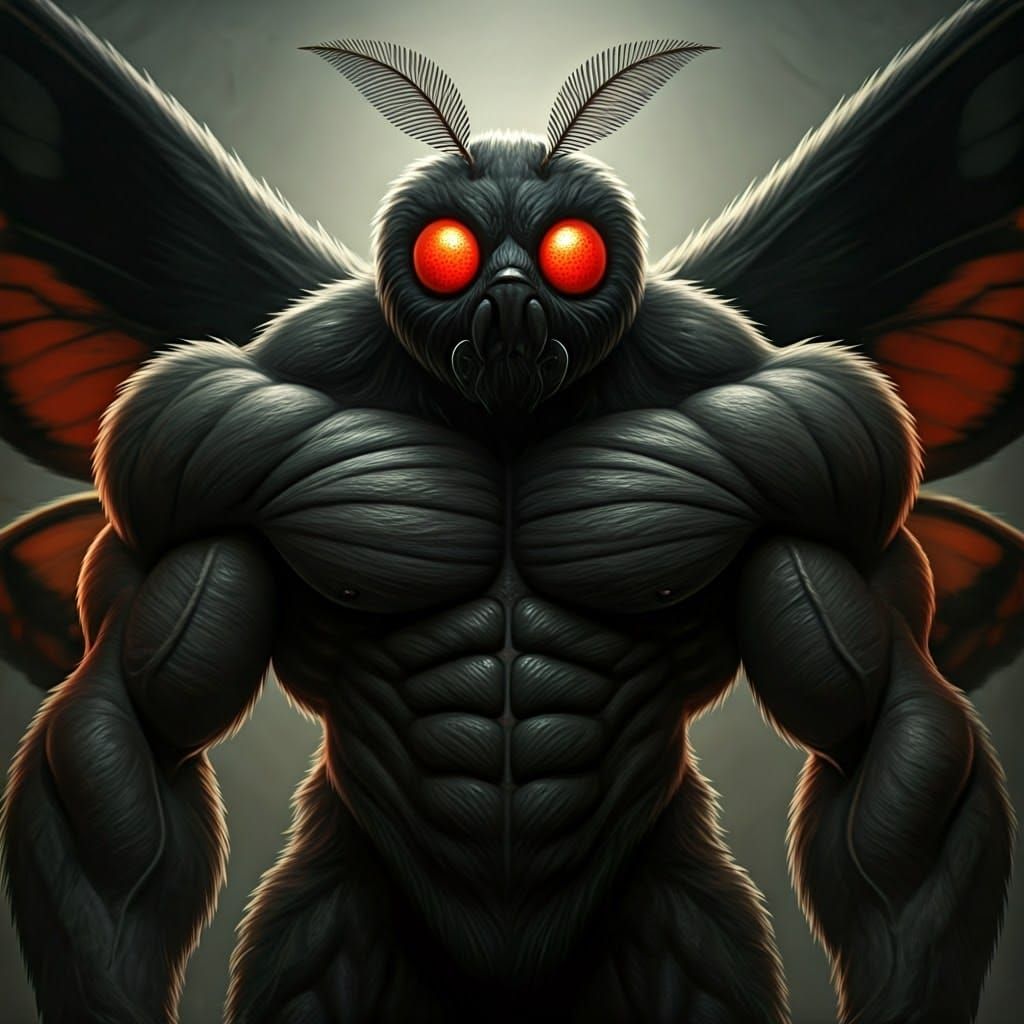 Dark Winged Cryptid Emerges from Swampy Shadows