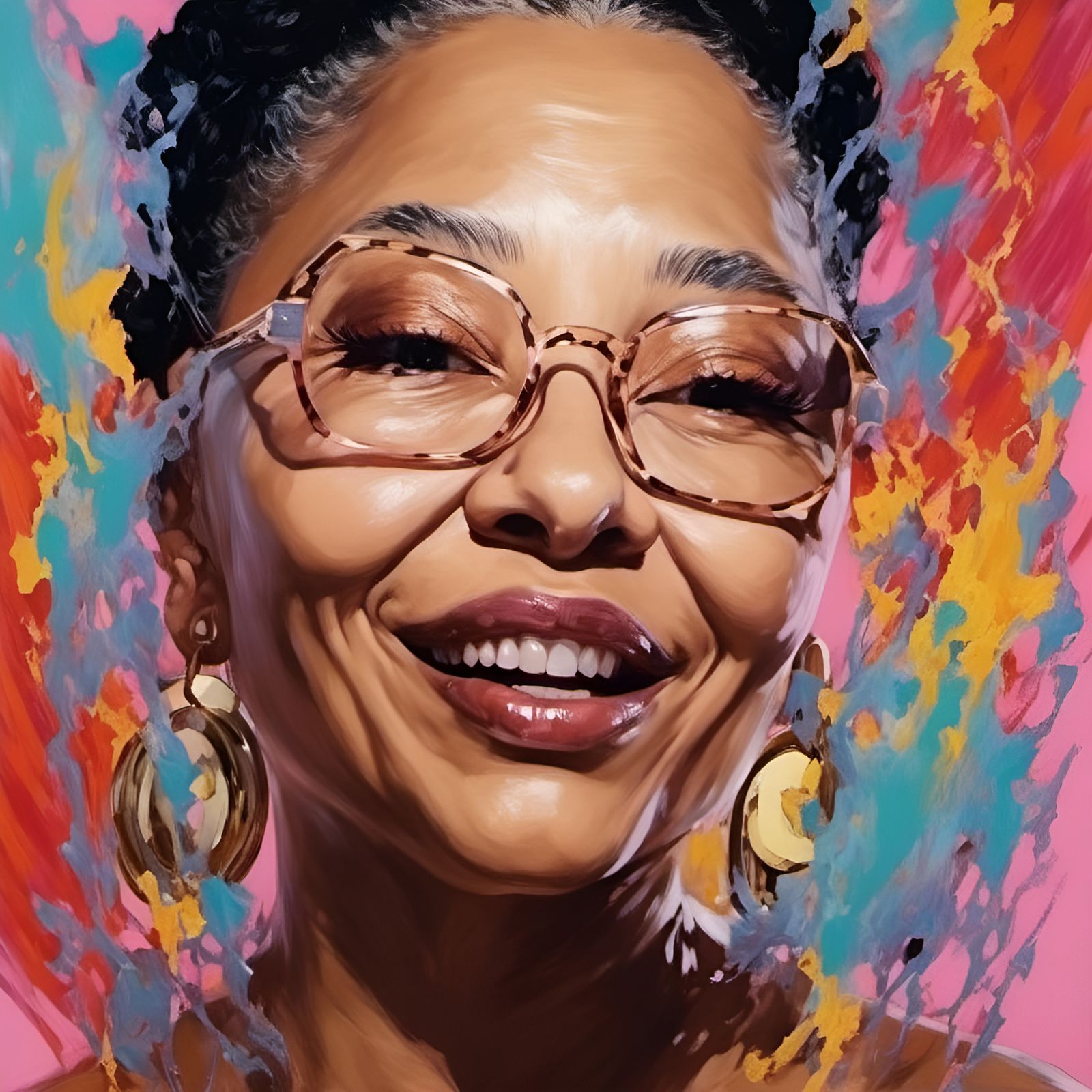 Melting Figure in Oil Gouache with High Contrast