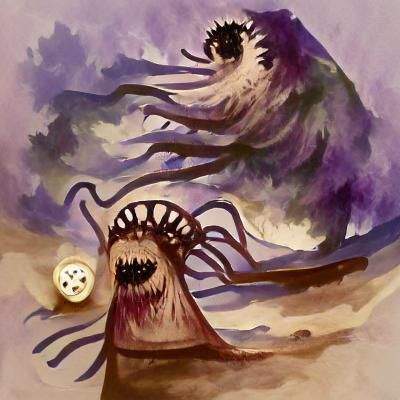 Eldritch Horror in Abstract Dark Art Style
