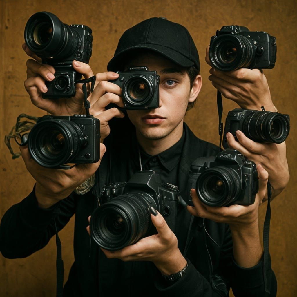 Pretentious Emo Photographer Taking a Photo