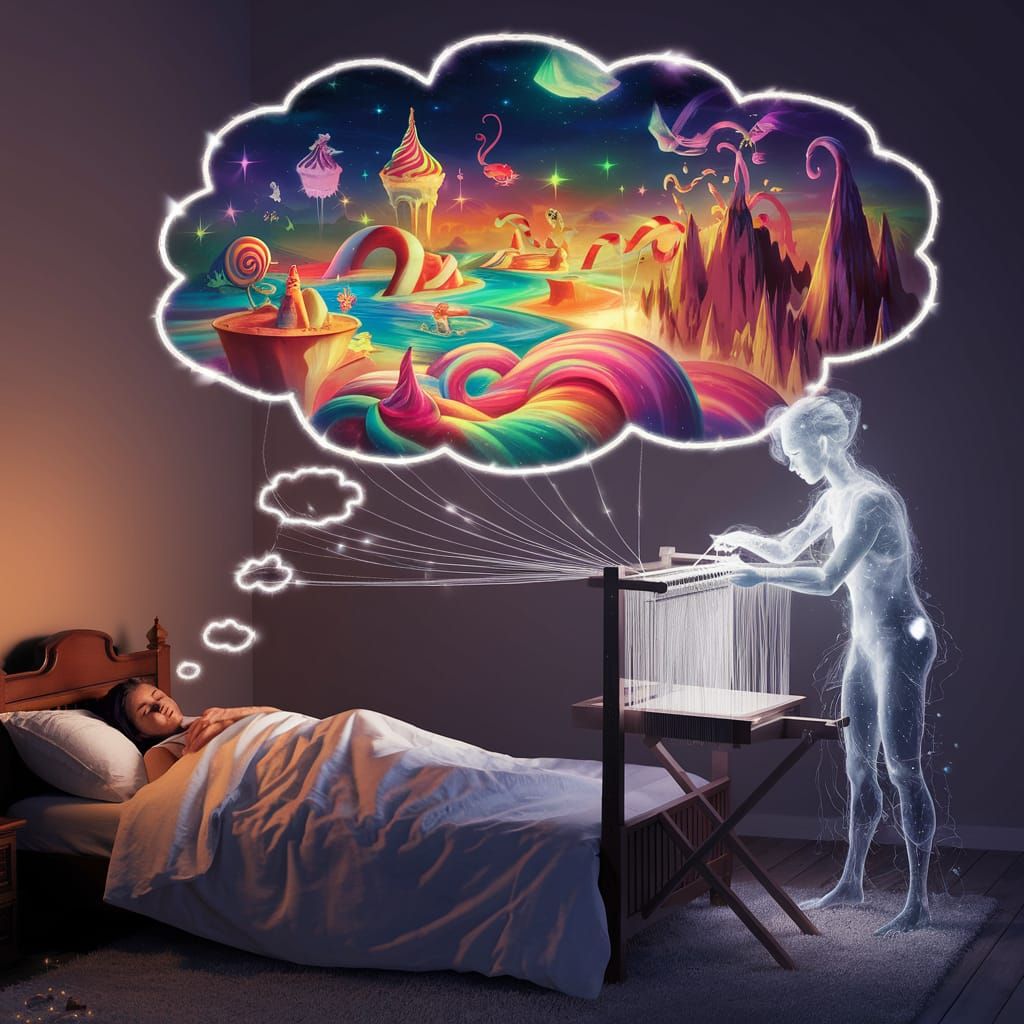 Dream Weaver Creates Whimsical Dreamscape at Night