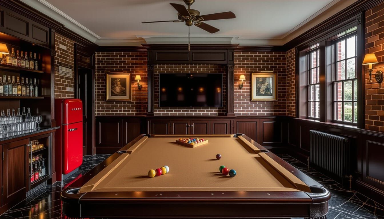 Victorian Billiards Room in Dramatic Dutch Golden Age Style