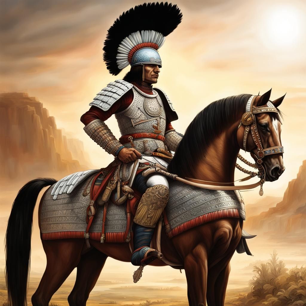 Aztec Hussar in Enlightenment Age: Detailed Image