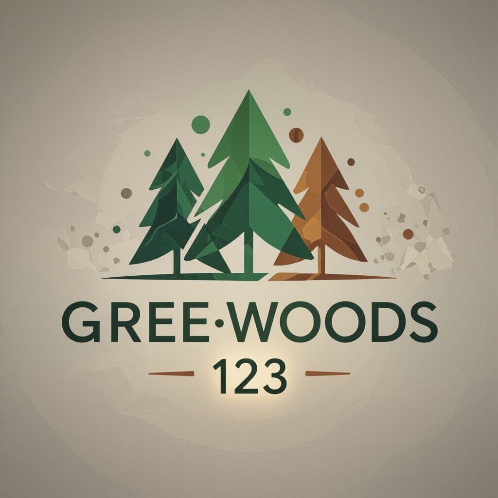 Modern Abstract Tree Logo for GREE_WOODS_123
