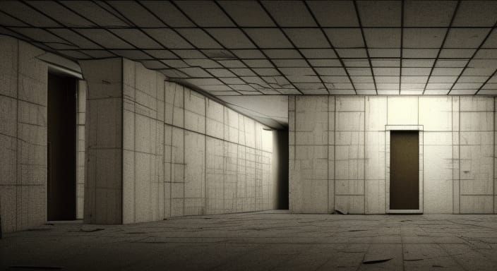 Eerie Sci-Fi Liminal Space in 4K