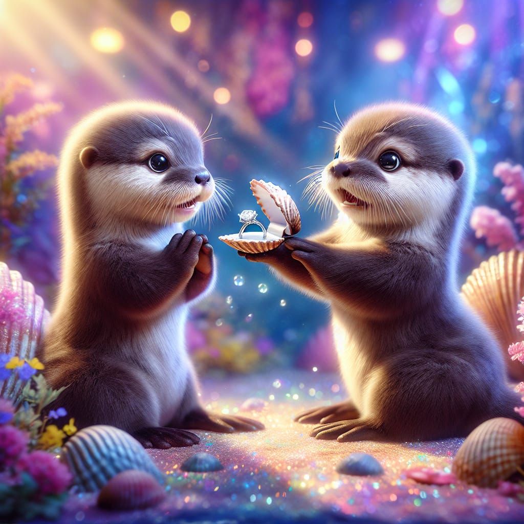 baby otter proposal