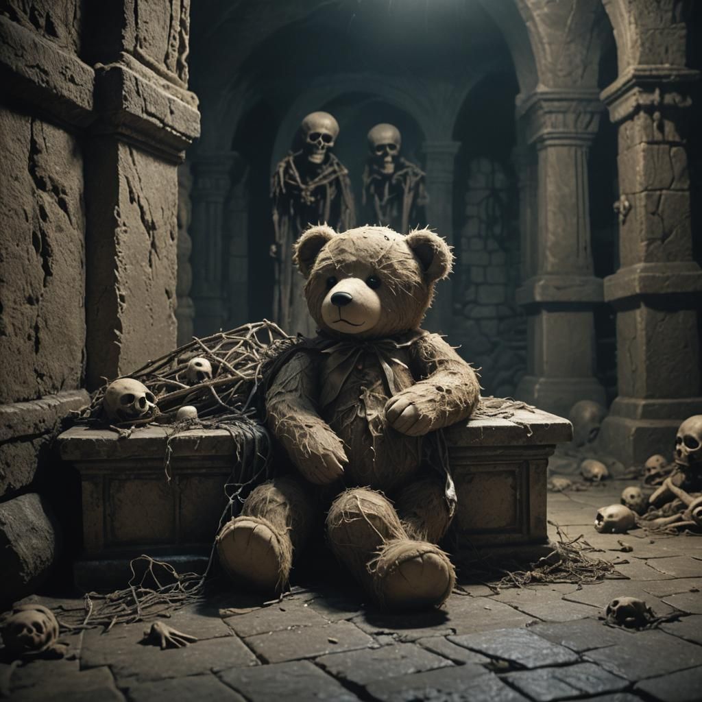 Teddy Bear's Gothic Crypt: Horror Scene