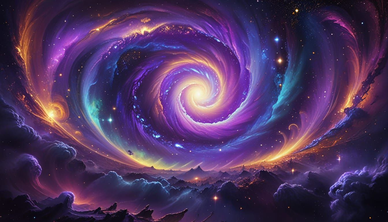 Dreaming Universe Concept Art in Vibrant Digital Style