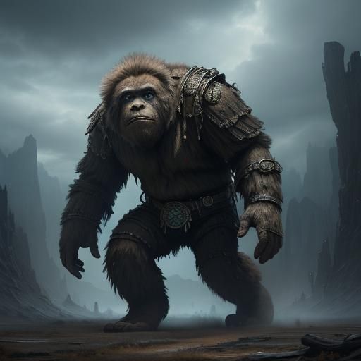 Epic Digital Painting of Big Foot