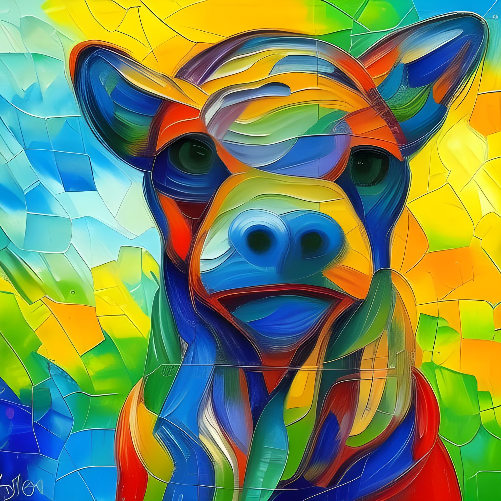 Animal in Expressionist Neo-Impressionism Style