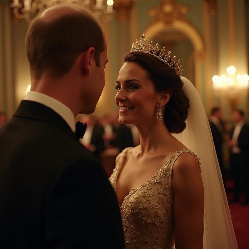 Elegant Princess Catherine and Prince William Portrait