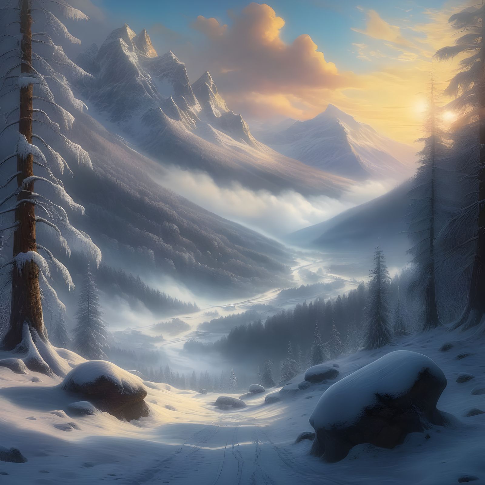 Surreal Cosmic Winter Wonderlands in Ethereal Holographic St...