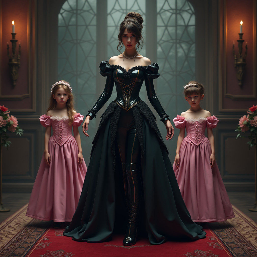 High-Fantasy Stepmother with Sissy Stepsons