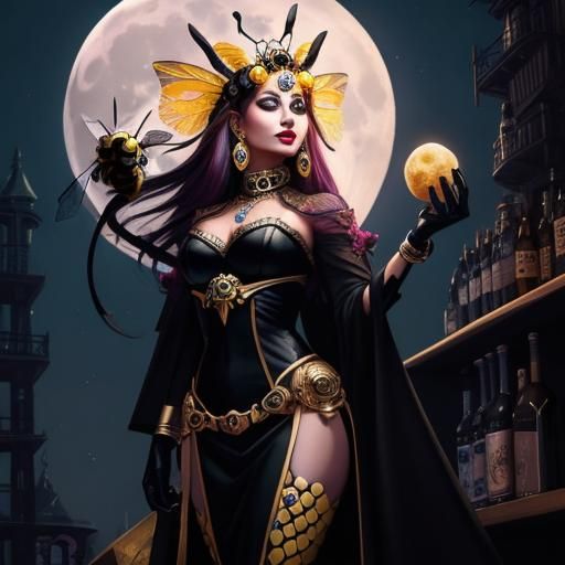 Abstract Royal Bee Queen in Restaurant