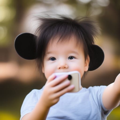 Toddler Self-Portrait: Professional Photography with Bokeh