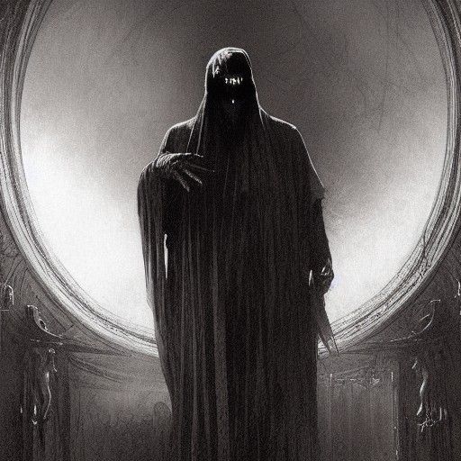 Eerie Ghostface in Gothic Horror Style