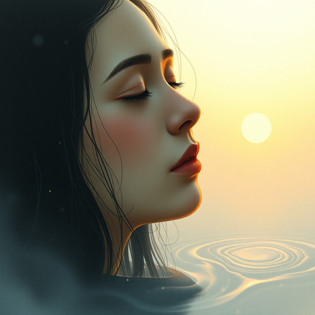 Woman Contemplating Faith in Dawn's Early Light