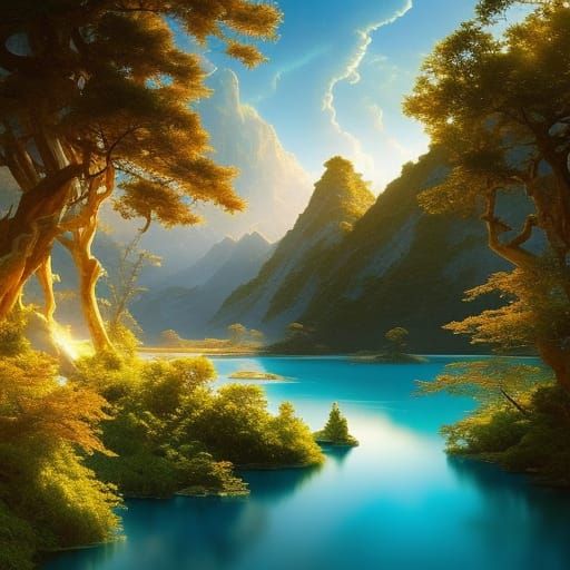 Beautiful Blue Lagoon Fantasy 4