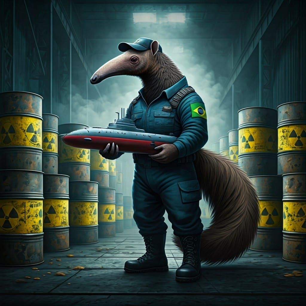 Anteater Operative in Radioactive Warehouse, Comic Book Art