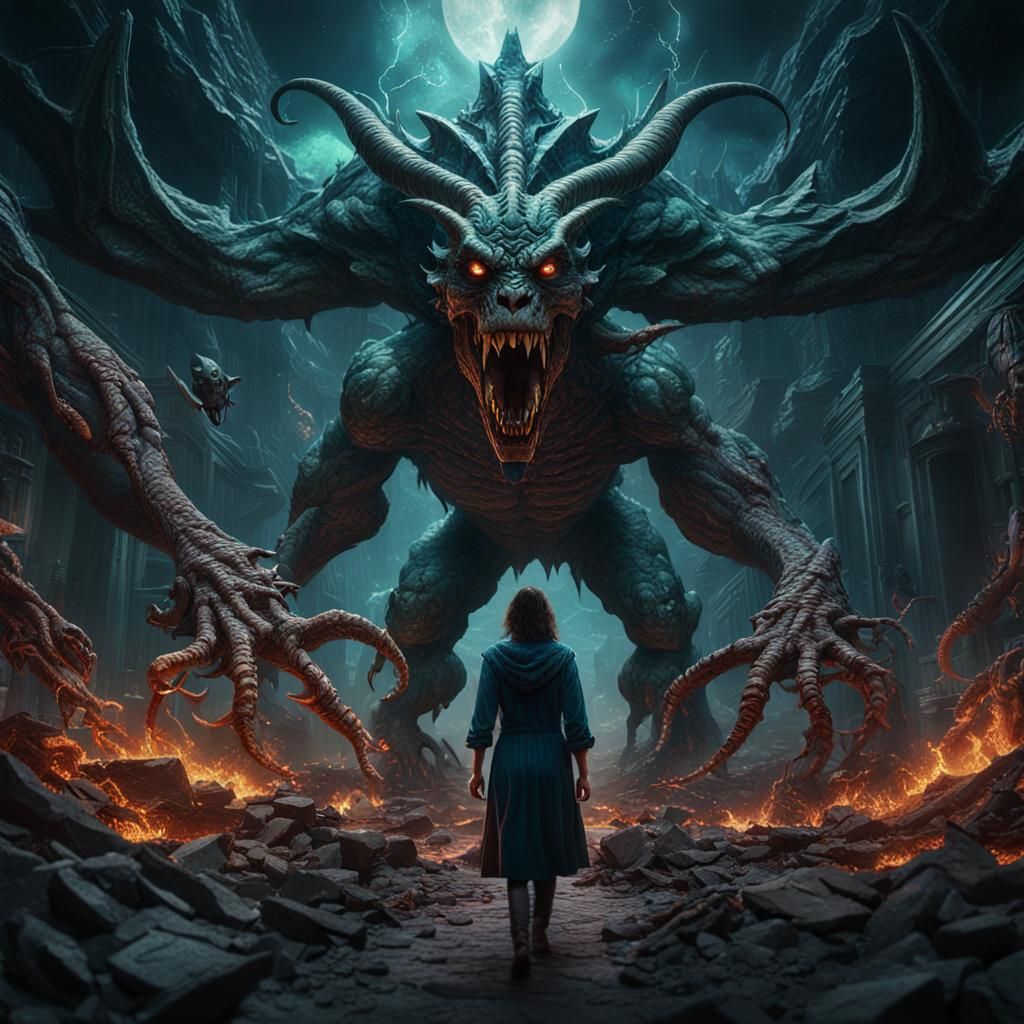 Internal Struggle: Woman and Her Duality Demons