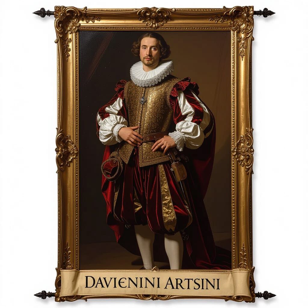 Italian Renaissance Style Full Body Portrait