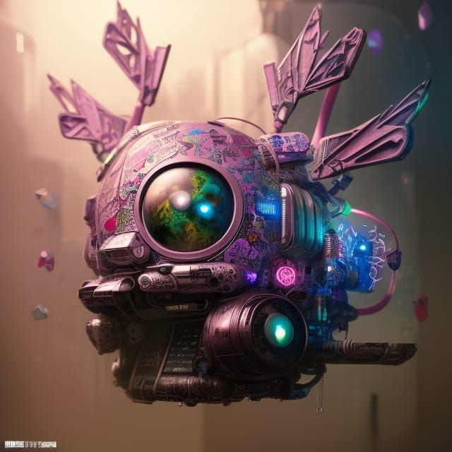 Flying Robot cyberpunk  critter