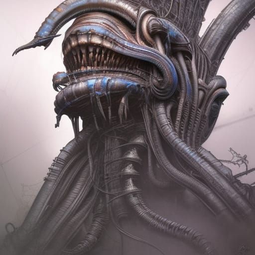 Giger Style Biomechanical Concept Art