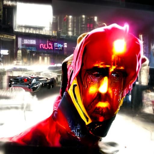The Flash in Cyberpunk 2099 Neon City